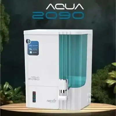 Home transparent RO water purifier showing filter and membrane components